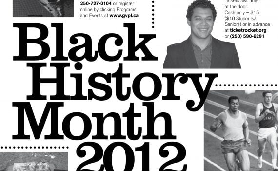 Poster black text on white background BHM 2012