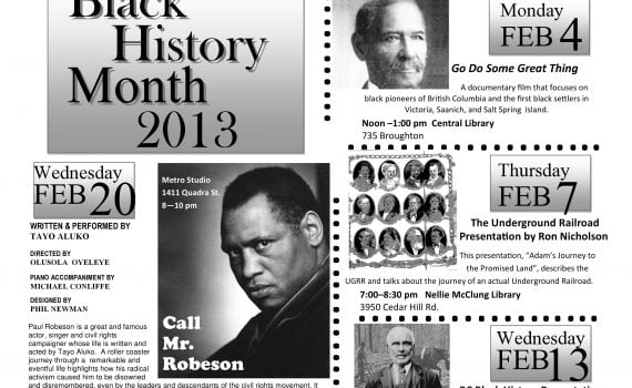 Poster black text on white background BHM 2013