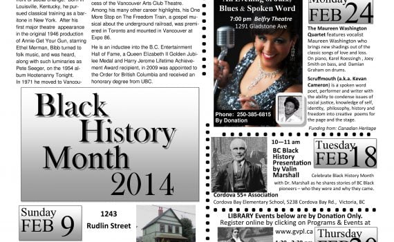 Poster black text on white background BHM 2014