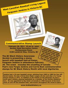 Commemorative Stamp Launch for Fergie Jenkins and Carrie Best Feb 26, 2011