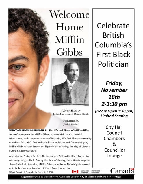Mifflin Gibbs poster City Hall (495×640) Welcome Home Mifflin Gibbs event