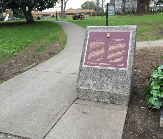 Image of plaque at Irving Park: Shayli Robinson, Photographer; BCBHAS Collection Mifflin Gibbs Commemorative Plaque in Irving Park, Victoria
