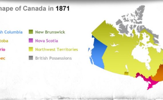 Map of Canada in 1871