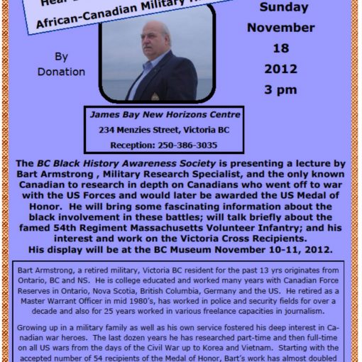 Poster with image and event details, black text on blue background