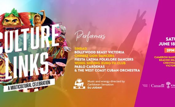 Pastel colored backgrounds with white/black lettering, stylized collages of faces, instruments, objects representing cultures