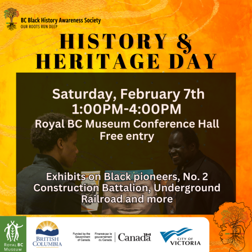 POSTER with images in shadow. Black lettering on background of orange, yellow, and pink pastel swirls and glitter; woman with face and hair outlined in black in lower left corner overlaid on outlined image of BCBHAS logo tree; sponsor logos arrayed along the bottom