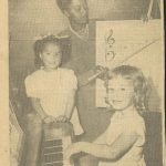 circa 1948: Ruby Sneed with two of her students.