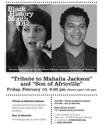 Tribute to Mahalia Jackson and Son of Africville