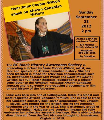 Speaker Janie Cooper-Wilson African-Canadian History