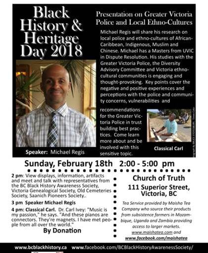 Speaker Michael Regis Greater Victoria Police and Local Ethno Cultures