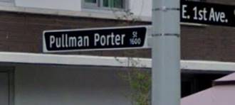 Pullman Porter street sign