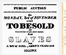 newspaper notice of public auction boy and girl age 11