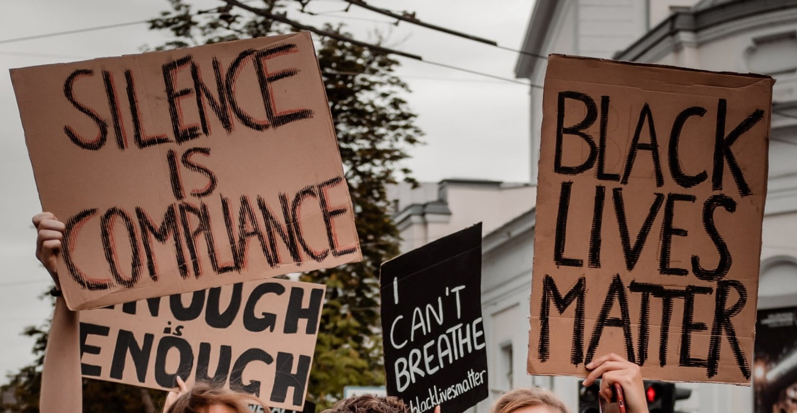anti-racism placards