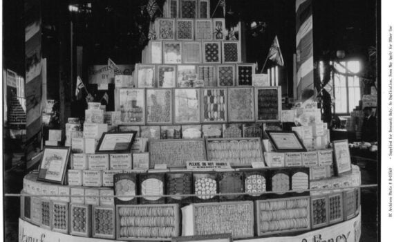 pyramid display of cookies, fancies, baked goods, crackers