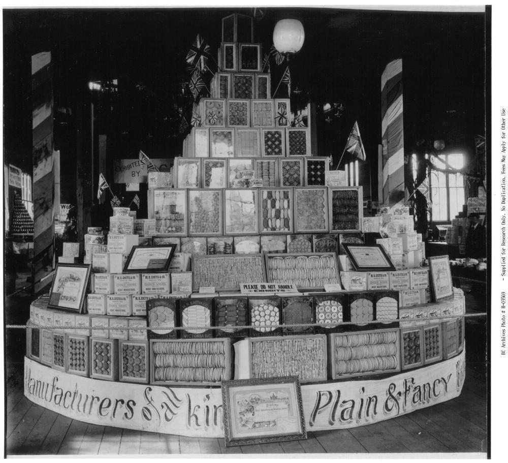 pyramid display of cookies, fancies, baked goods, crackers
