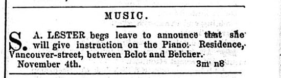 newspaper advertisement for piano lessons