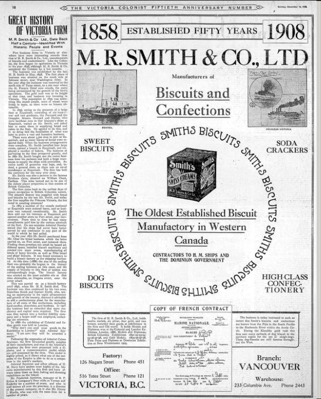 Full page advertisement for MRSmith&Co .