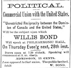 newspaper advertisement for public meetings and speeches