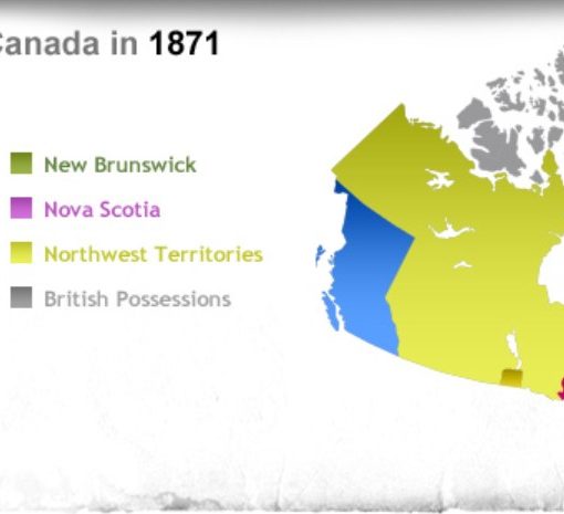 Map of Canada in 1871