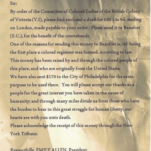 hand-written letter on faded writing paper