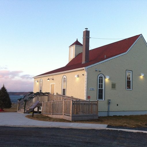 Church with clapboard siding
