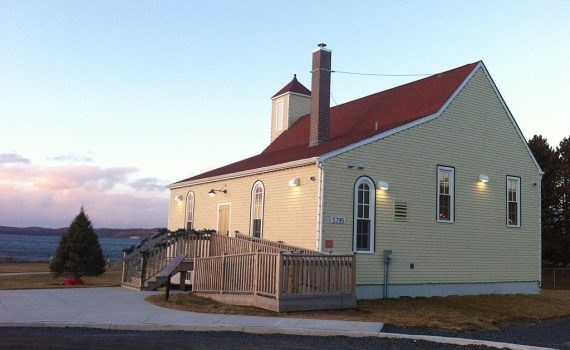 Church with clapboard siding