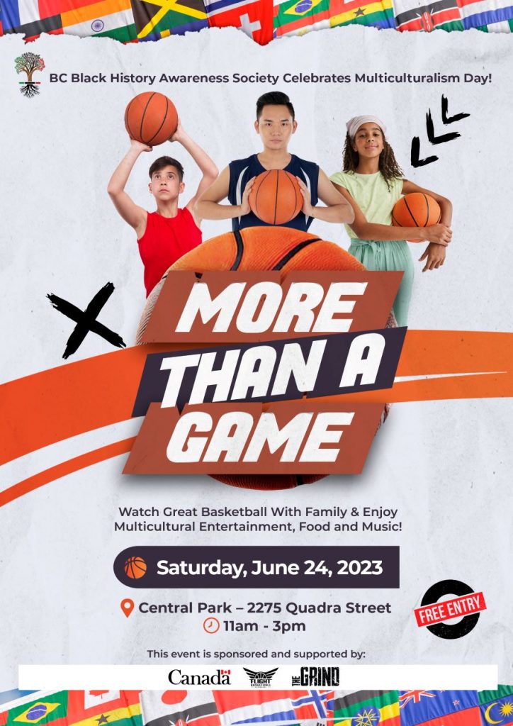 poster gray background youth and oversized basketball, event details