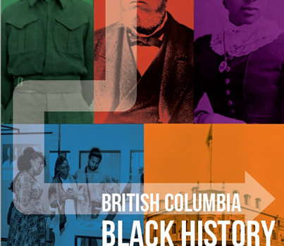 Front cover of book with five rectangles (3 at the top, 2 at the bottom) each with a different muted shade of green, red, purple, blue, orange, muted images in backgrounds overlaid by winding arrow in muted tan color