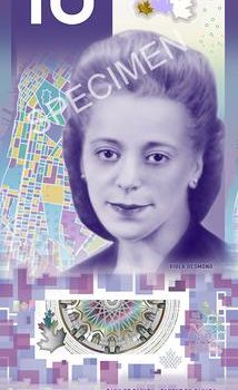 specimen of Canadian $10.00 bank note with Viola Desmond