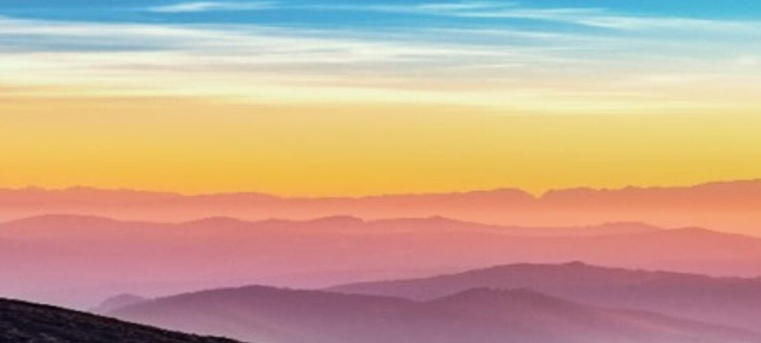 Sunrise over mountains