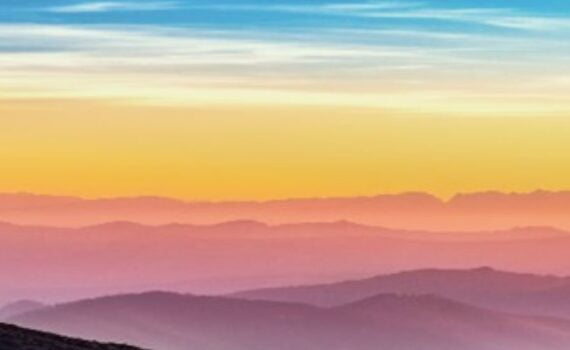 Sunrise over mountains